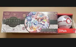 Pokemon TCG 2025 Holiday Calendar Pokeball Bundle Costco Exclusive White Ball - Image 1