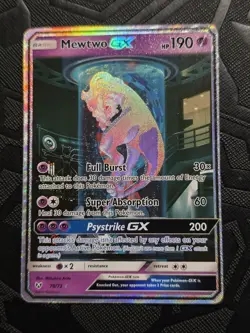 NM/Mint Mewtwo GX 78/73 Shining Legends Alt Art Secret Rare Pokemon Card - Image 4