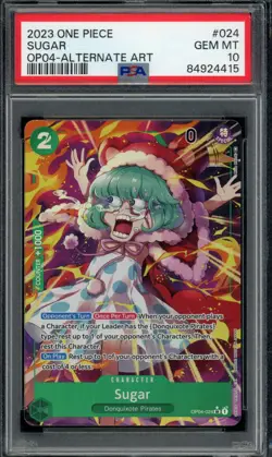 2023 PSA 10 One Piece Kingdoms of Intrigue Sugar Alternate Art OP04-024 Card - Image 1