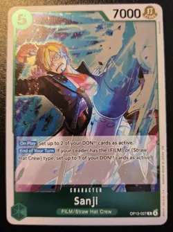 Sanji OP13-027 Foil Rare Carrying On His Will One Piece Card Game - Image 1