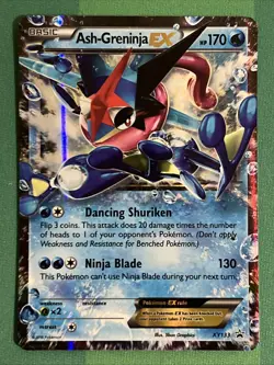 Pokemon Card - Ash-Greninja EX - Regular (XY133) XY Black Star Promo *MP/HP* - Image 1