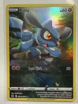 Pokemon TCG Riolu Crown Zenith Galarian Gallery Full Art Holo Card GG26/GG70 - Image 1