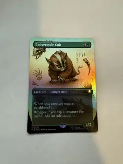 Badgermole Cub (Borderless) - Avatar: The Last Airbender FOIL MTG - Image 1