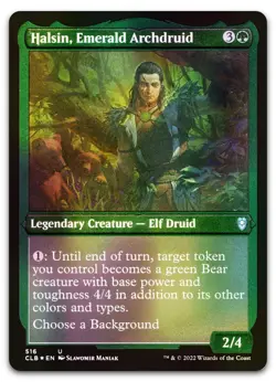 Halsin, Emerald Archdruid (Foil Etched) #516 (NM) Baldur's Gate CLB Magic MTG - Image 1