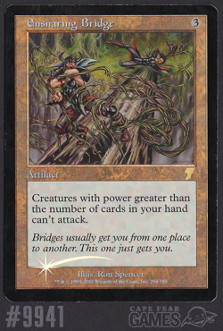 MTG Ensnaring Bridge - Foil #9941, Heavy Play, English Seventh Edition - Image 1