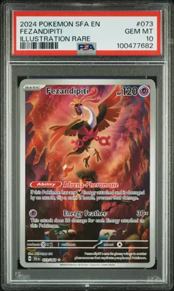 2024 POKEMON SFA EN-SHROUDED FABLE ILLUSTRATION RARE #073 FEZANDIPITI PSA 10 - Image 1