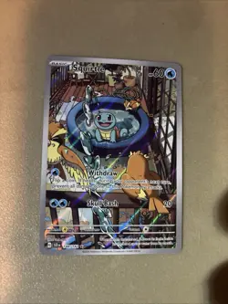 Pokemon Squirtle TCG Full Art Holo Card 148/142 Stellar Crown Illustration Rare - Image 1
