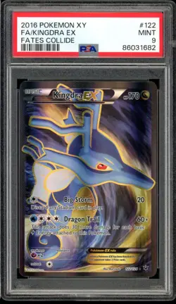 2016 pokemon Fates Collide #122 Kingdra EX Full Art PSA 9 Mint - Image 1