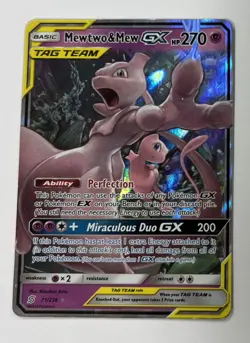 2019 Pokemon Mewtwo & Mew GX #71/236 Sun & Moon Unified Minds Holo - Image 1