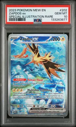 2023 POKEMON MEW EN-151 SPECIAL ILLUSTRATION RARE #202 ZAPDOS EX PSA 10 - Image 1