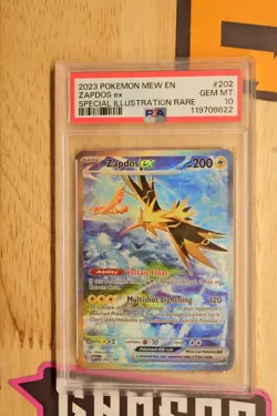 2023 POKEMON MEW EN-151 SPECIAL ILLUSTRATION RARE #202 ZAPDOS EX PSA 10 - Image 1