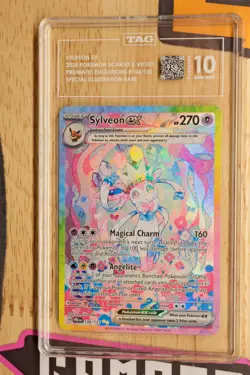 Pokemon Sylveon ex Prismatic Evolutions Special Illustration Rare #156 TAG 10 - Image 1