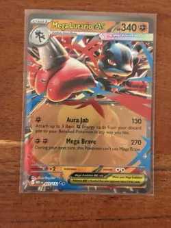 Mega Lucario ex 77/132 Mega Evolution Double Rare Pokemon TCG NM - Image 1