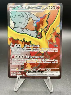 Pokemon TCG Team Rocket’s Moltres EX 208/183 Full Art Ultra Rare Destined Rivals - Image 1