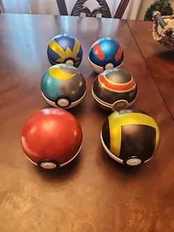 Pokemon TCG Empty Pokeball Tin Lot of 6 - Image 1