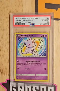 2017 POKEMON SUN & MOON SHINING LEGENDS #40 SHINING MEW-HOLO PSA 10 - Image 1