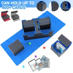 400+ Card Deck Storage Box PU Leather Magnetic Cards Holder Box For MTG/TCG/CCG - Image 1