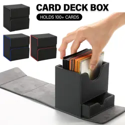 100+ Deck Box Card Storage Box Double Deck Box Magnetic For Trading Card Games - Image 2