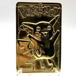 1999 Pokemon Burger King 23K Gold Plated Trading Card - PIKACHU Card Only - Image 1