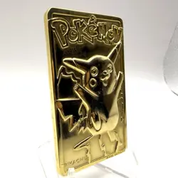 1999 Pokemon Burger King 23K Gold Plated Trading Card - PIKACHU Card Only - Image 2