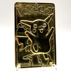 1999 Pokemon Burger King 23K Gold Plated Trading Card - PIKACHU Card Only - Image 3