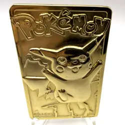 1999 Pokemon Burger King 23K Gold Plated Trading Card - PIKACHU Card Only - Image 4
