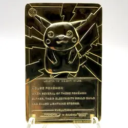 1999 Pokemon Burger King 23K Gold Plated Trading Card - PIKACHU Card Only - Image 5