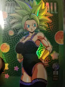 RARE KEFLA DRAGON BALL R18 RAINBOW FOIL WAIFU ANIME CARD - Image 4