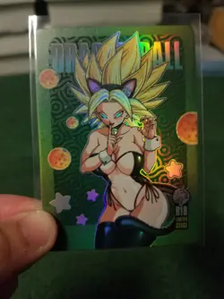RARE CALIFLA DRAGON BALL R18 RAINBOW FOIL WAIFU ANIME CARD - Image 2