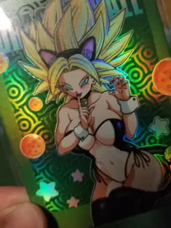 RARE CALIFLA DRAGON BALL R18 RAINBOW FOIL WAIFU ANIME CARD - Image 4