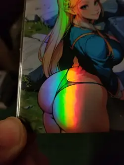 ZELDA RAINBOW FOIL CUSTOM WAIFU ANIME CARD #3 - Image 4