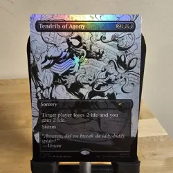 MTG Magic The Gathering SLD Secret Lair Borderless Foil #2023 Tendrils of Agony - Image 1