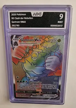 Gortrom VMAX Pokemon Clash der Rebellen Gegraded AOG 9 Mint 193/192 2020 - Image 2