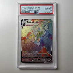 Pokemon TCG Toxtricity VMAX Rebel Clash Rainbow Rare Card 196/192 PSA 10 GemMint - Image 5