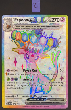 Espeon ex 175 Black Star Promo SVP NM Prismatic Evolutions Pokemon TCG - Image 1