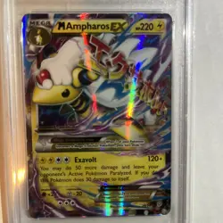 M Ampharos EX 28/98 Ultra Rare Holo Pokemon 2015 Ancient Origins PSA 9 MINT - Image 5