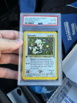 2001 POKEMON NEO DISCOVERY 11 SMEARGLE HOLO 1ST EDITION PSA 6 Ex NM - Image 1