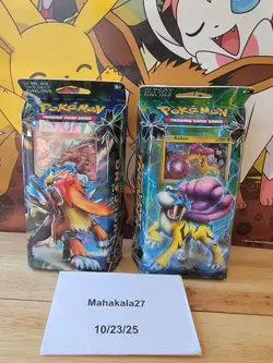 Pokemon TCG Sun & Moon Lost Thunder - Blazing Volcano & Storm Caller Theme Decks - Image 1