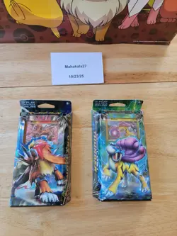 Pokemon TCG Sun & Moon Lost Thunder - Blazing Volcano & Storm Caller Theme Decks - Image 2