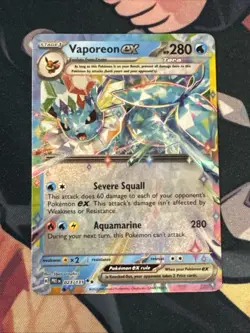 Vaporeon ex - 023/131 Double Rare Pokemon TCG SV: Prismatic Evolutions NM - Image 1
