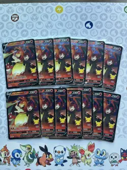 Pokemon TCG Lance's Charizard V SWSH133 Celebrations Black Star Promo Full Art - Image 3