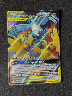 Pokemon TCG Moltres Zapdos Articuno GX 66/68 Sun & Moon Hidden Fates Full Art NM - Image 5
