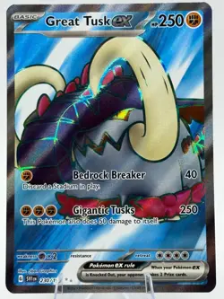 Pokemon TCG Great Tusk EX 230/198 SV Base Seet Holo - Image 1