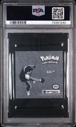 1999 POKEMON STICKERS SER 1 BONUS PRISM STICKERS #PR23 ASH PSA 10 - Image 2