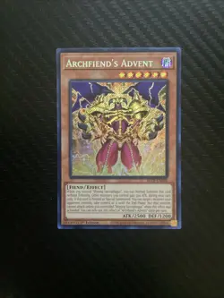 Yugioh 1x Archfiend's Advent BLTR-EN046 Terminal Revenge Secret Rare 1st Ed NM - Image 1