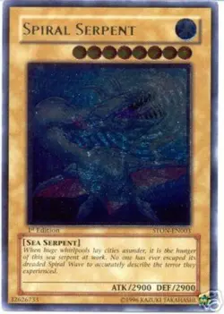 Yugioh! LP Spiral Serpent - STON-EN003 - Ultimate Rare - 1st Edition Lightly Pla - Image 1