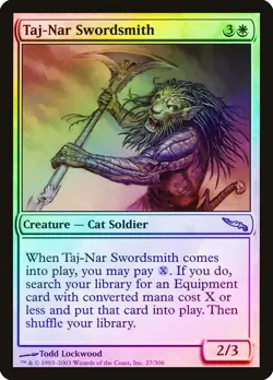 Taj-Nar Swordsmith FOIL Mirrodin PLD White Uncommon MAGIC MTG CARD ABUGames - Image 1