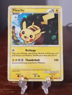 Pikachu #HGSS03 Promo Holofoil Black Star Pokemon Card-- HP - Image 1