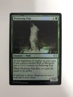 Packsong Pup Foil MTG Magic the Gathering Card NM Near Mint VOW - Image 1