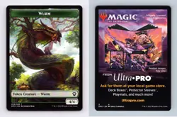 Wurm #18/26 MTG Dominaria United 2022 Token TCG Card - Image 1